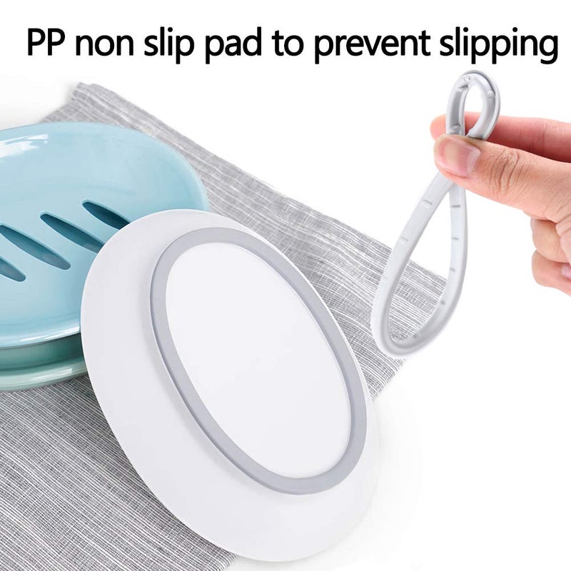 WYOK 2-Pack Soap Dish with Drain Plastic Sponge Holder Easy Cleaning Soap Saver Tray Caddy Keep Dry Stop Mushy for Shower Bathroom Kitchen(Khaki) - Image 5